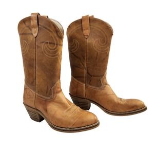 Texas Brand Boots Womens Brown Leather Western Cowboy Boots 70216 Size 10 D